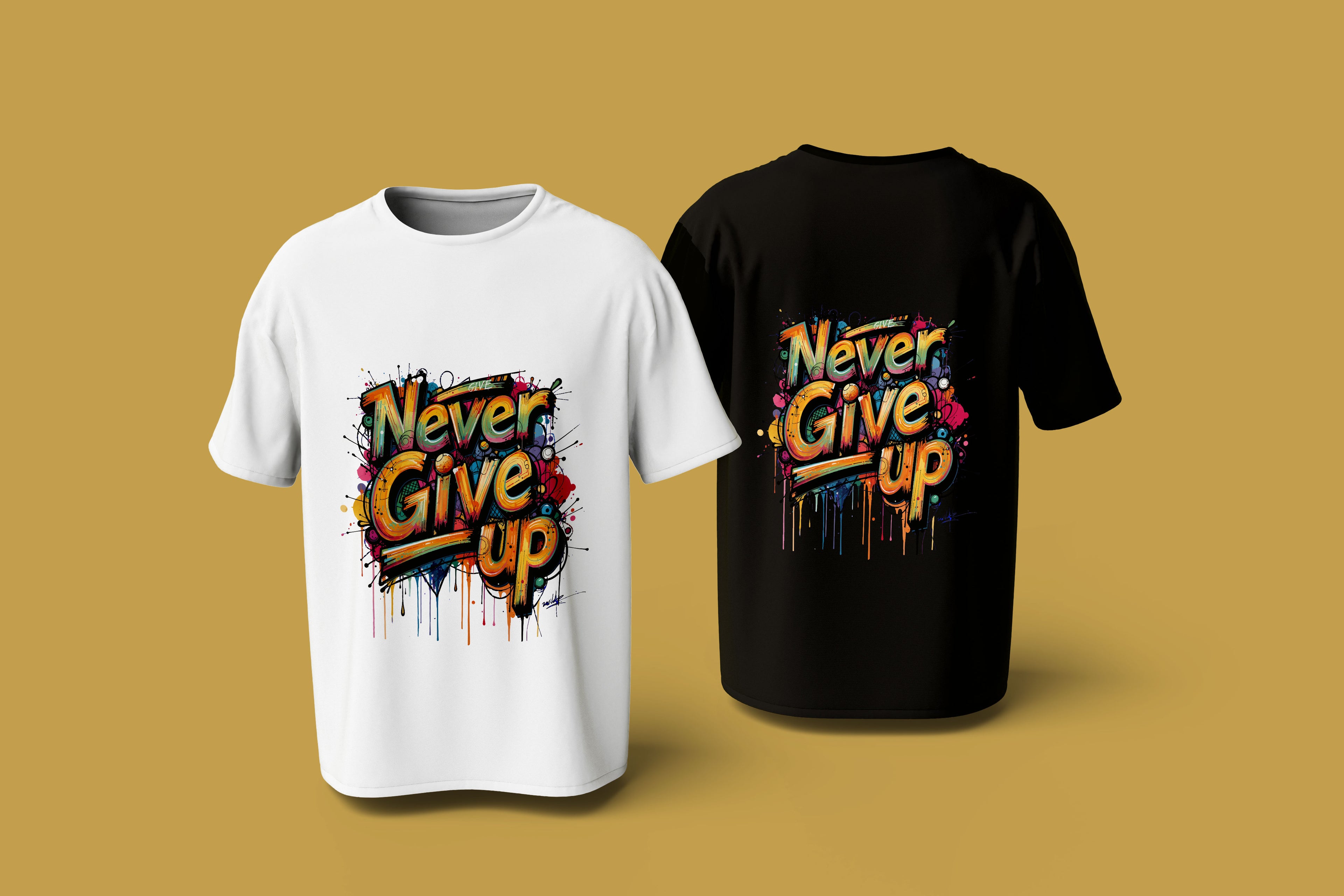 Ready-to-print t-shirt design bundle mockup