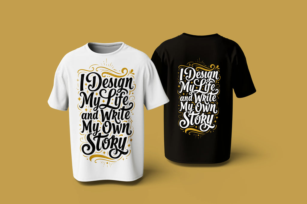 Ready-to-print t-shirt design bundle mockup